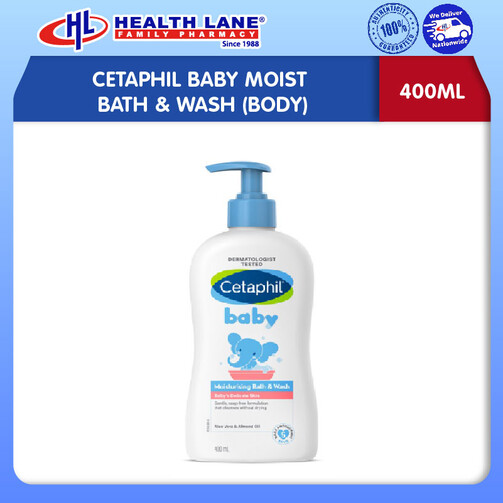 CETAPHIL BABY MOIST BATH & WASH 400ML (BODY)
